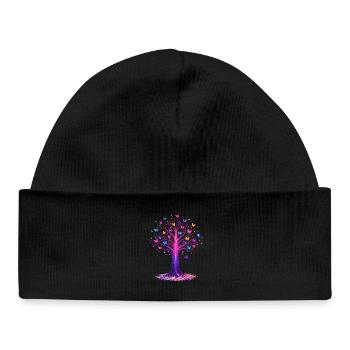 Butterflies Tree Nature Butterfly Lover - Baby Organic Beanie - black - Front