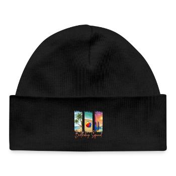 Birthday Squad Beach Summer Cruise - Baby Organic Beanie - black - Front