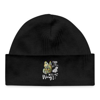 Inspiring Butterfly Monarch Butterfly Garden - Baby Organic Beanie - black - Front