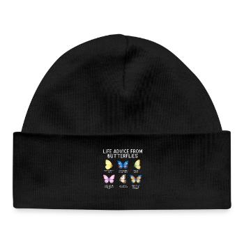 Inspiring Butterfly Monarch Butterfly Garden - Baby Organic Beanie - black - Front