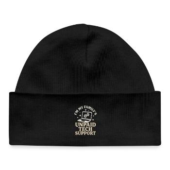 Chemise drôle de nerd IT Support Technique non rémunérée - Bonnet bébé bio - noir - Devant