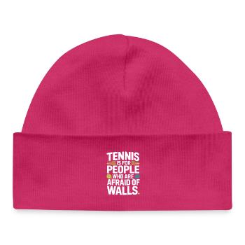 Padel Tennis Is For People Who Are Afraid Of Walls - Baby Organic Beanie - hot pink - Front