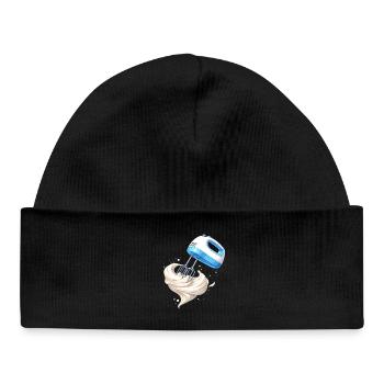 Conception de la batteuse à main à la crème fouettée - Bonnet bébé bio - noir - Devant