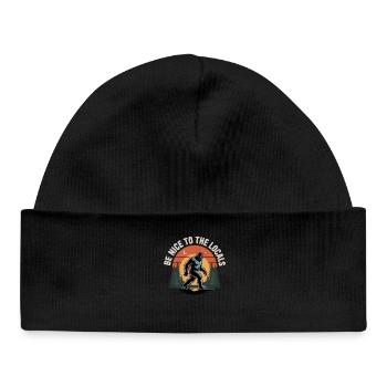 Bigfoot Sasquatch Yeti Cryptid Creatures Big Foot - Baby Organic Beanie - black - Front