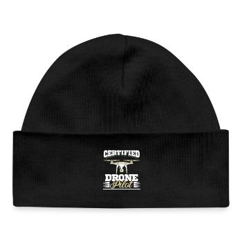 Certified Drone Pilot Professional Operator Design - Baby Organic Beanie - black - Front
