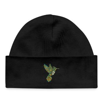 Crâne Alebrije Colibri mexicain - Bonnet bébé bio - noir - Devant