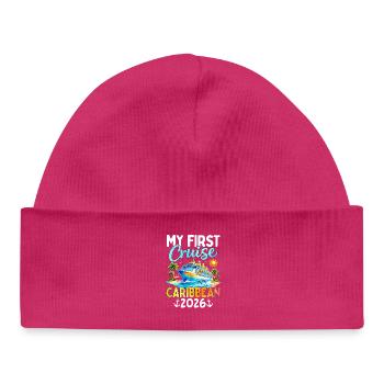 My First Cruise Caribbean 2026 - Baby Organic Mütze - hot Pink - Vorne