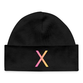 x - Baby Organic Beanie - black - Front