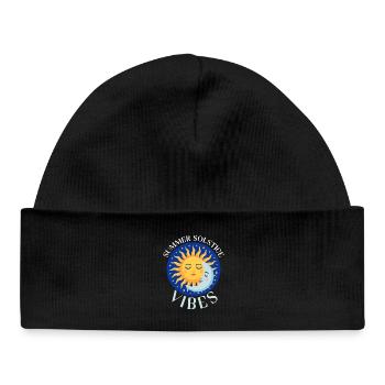 Litha Pagan Solstice d’été Midsommar - Bonnet bébé bio - noir - Devant