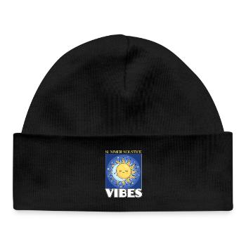 Litha Pagan Solstice d’été Midsommar - Bonnet bébé bio - noir - Devant