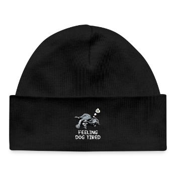 Feeling Dog Tired Great Dane Great Dane Dog - Baby Organic Beanie - black - Front