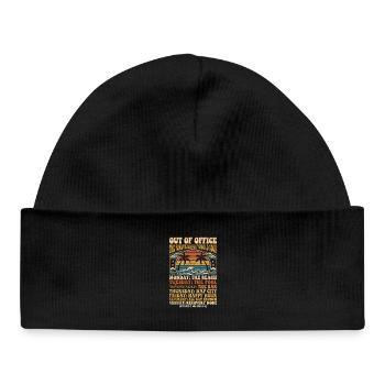 Holiday break beach time weekly schedule - Baby Organic Beanie - black - Front