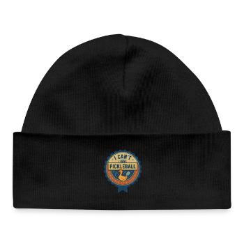 Pickleball I Cant I Have Funny Player Pickle Ball - Baby Organic Beanie - black - Front