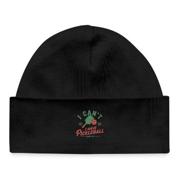 Pickleball I Cant I Have Pickleball Game On Funny - Baby Organic Beanie - black - Front