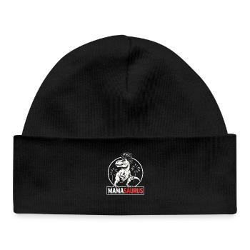 Mamasaurus Maman Maman Idée de cadeau Humour Drôle - Bonnet bébé bio - noir - Devant