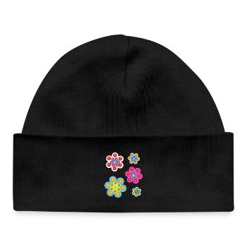 Fille Baby Enfant Rétro Floral Summer - Bonnet bébé bio - noir - Devant