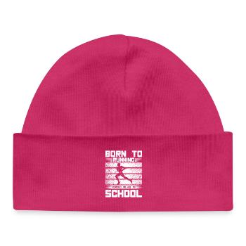 Marathonien né du don de la course - Bonnet bébé bio - hot pink - Devant