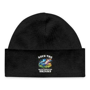 Save Blauzungenskink - Baby Organic Mütze - Schwarz - Vorne