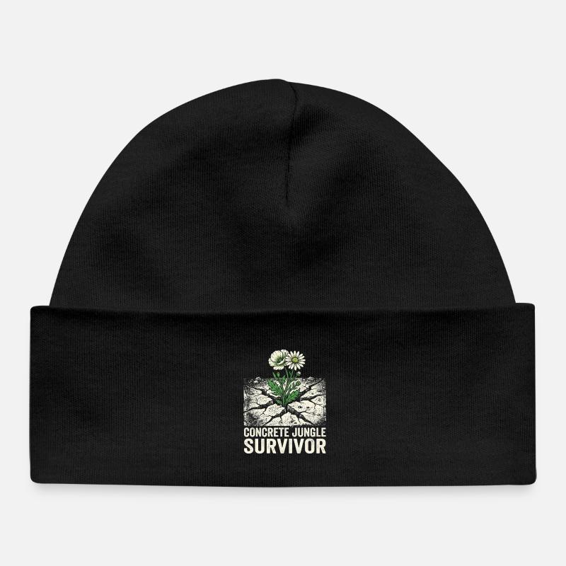 Survivant de la jungle de béton - Bonnet bébé bio - noir