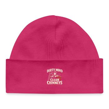Schmutzige Gedanken | Schornsteinfeger Humor - Baby Organic Mütze - hot Pink - Vorne