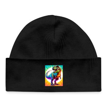 dinosaur - Baby Organic Beanie - black - Front