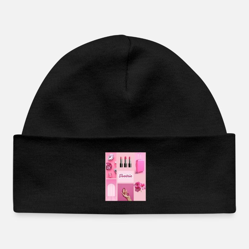 Glam rose Toothie - Bonnet bébé bio - noir