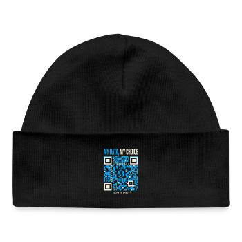 Mes données : mon choix - Bonnet bébé bio - noir - Devant