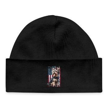 Yorkshire Terrier US Yorkshire Terrier - Baby Organic Beanie - black - Front