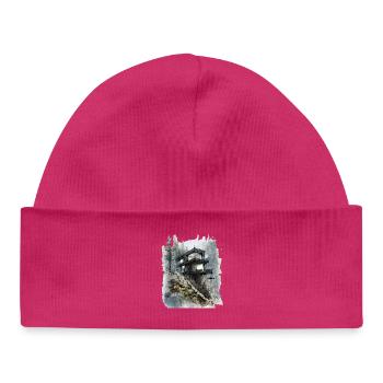 Waldglashütte auf der Klippe - Baby Organic Mütze - hot Pink - Vorne