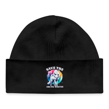 Polarwolf Save Arctic Wolf - Baby Organic Beanie - black - Front