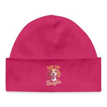Save the Beagles Beagle Rettungsabschlag - Baby Organic Mütze - hot Pink - Vorne