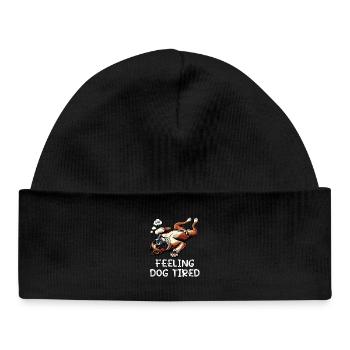 Se sentir chien fatigué Boxer Boxer Boxer Allemand - Bonnet bébé bio - noir - Devant