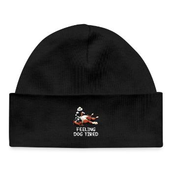Se sentir chien fatigué Boxer Boxer Boxer Allemand - Bonnet bébé bio - noir - Devant