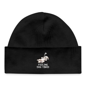 Se sentir fatigués par le chien Amoureux havanais havanais - Bonnet bébé bio - noir - Devant