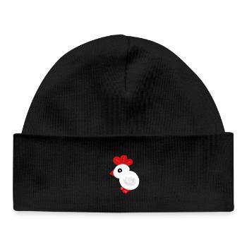 Poulet poussin poulet poulet Enfants de Pâques bébé - Bonnet bébé bio - noir - Devant