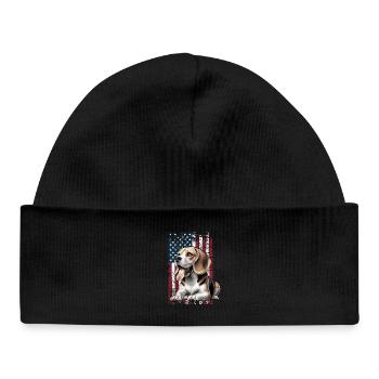 Beagle US Beagle - Baby Organic Beanie - black - Front