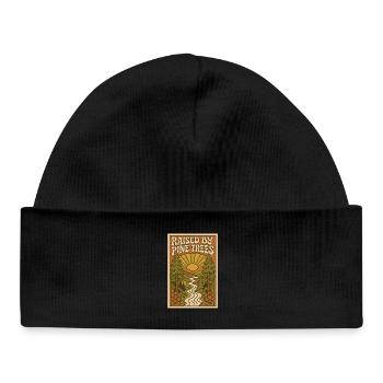 Raised by pine trees | Forest Outdoor - Baby Organic Beanie - black - Front