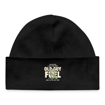 Old Guy Fuel Frog Meme Tee - Baby Organic Beanie - black - Front