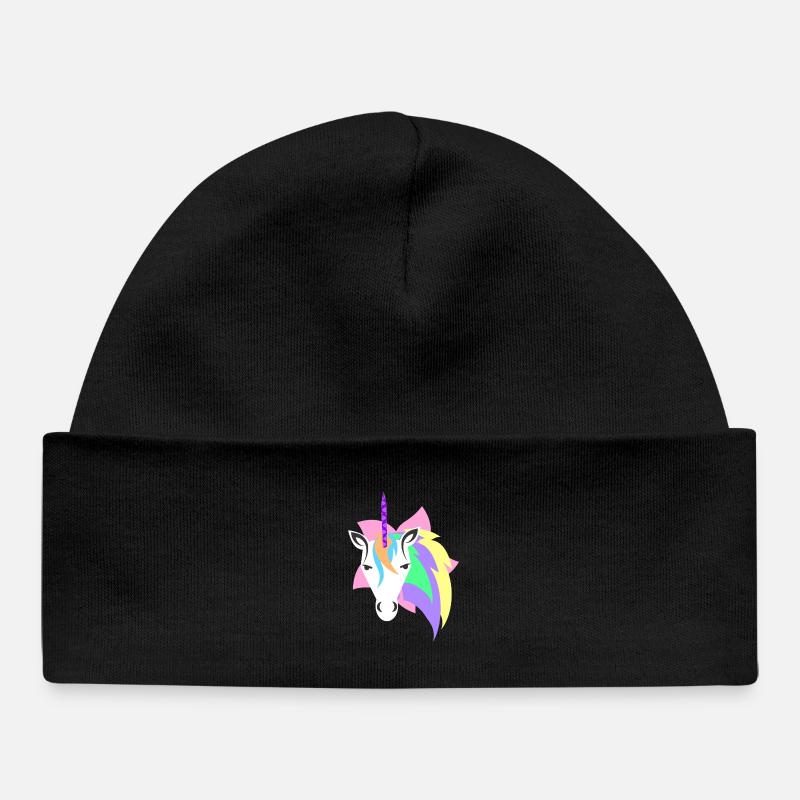 Introverted Unicorn – Leave Me Alone - Baby Organic Beanie - black