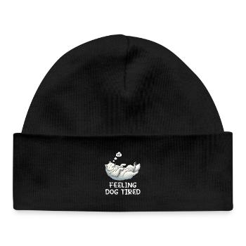 Feeling Dog Tired Samoyed Samoyed Lovers - Baby Organic Beanie - black - Front