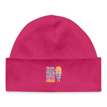 Grammar English Spelling - Baby Organic Beanie - hot pink - Front