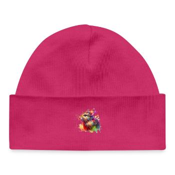 Degu Motiv - Baby Organic Mütze - hot Pink - Vorne