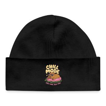 Chill Mode Capybara No Rush - Baby Organic Beanie - black - Front