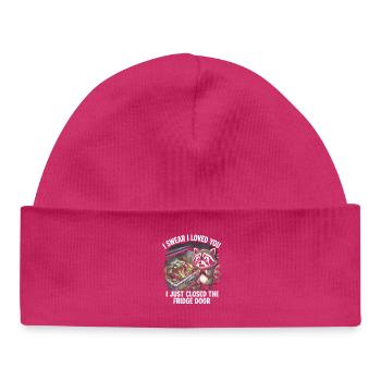 ADHS Waschbär Gemüsefach Kühlschrank Lustig - Baby Organic Mütze - hot Pink - Vorne