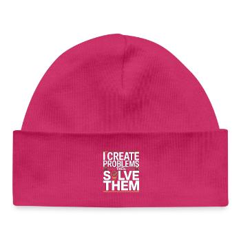 Game Developer I Create Problems Then Game Coder - Baby Organic Beanie - hot pink - Front