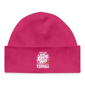 Ich raste beim Fußball aus - Baby Organic Mütze - hot Pink - Vorne