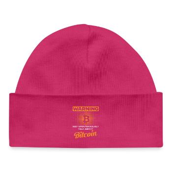 Crypto Investing Bitcoin Trader Chart - Baby Organic Beanie - hot pink - Front
