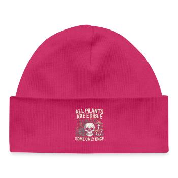 Totenkopfgarten: Alle Pflanzen sind essbar - Baby Organic Mütze - hot Pink - Vorne