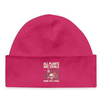 Alle Pflanzen sind essbare Totenkopfpilze - Baby Organic Mütze - hot Pink - Vorne