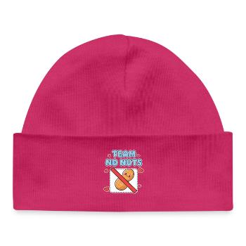 Gender Reveal Team No Nuts Team Mädchen Team Pink - Baby Organic Mütze - hot Pink - Vorne